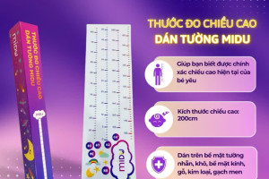 Thước đo chiều cao dán tường Midu – Theo dõi phát triển, trang trí sinh động