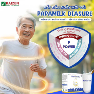 Sữa cho người tiểu đường PaPamilk Diasure chứa Tổ Yến