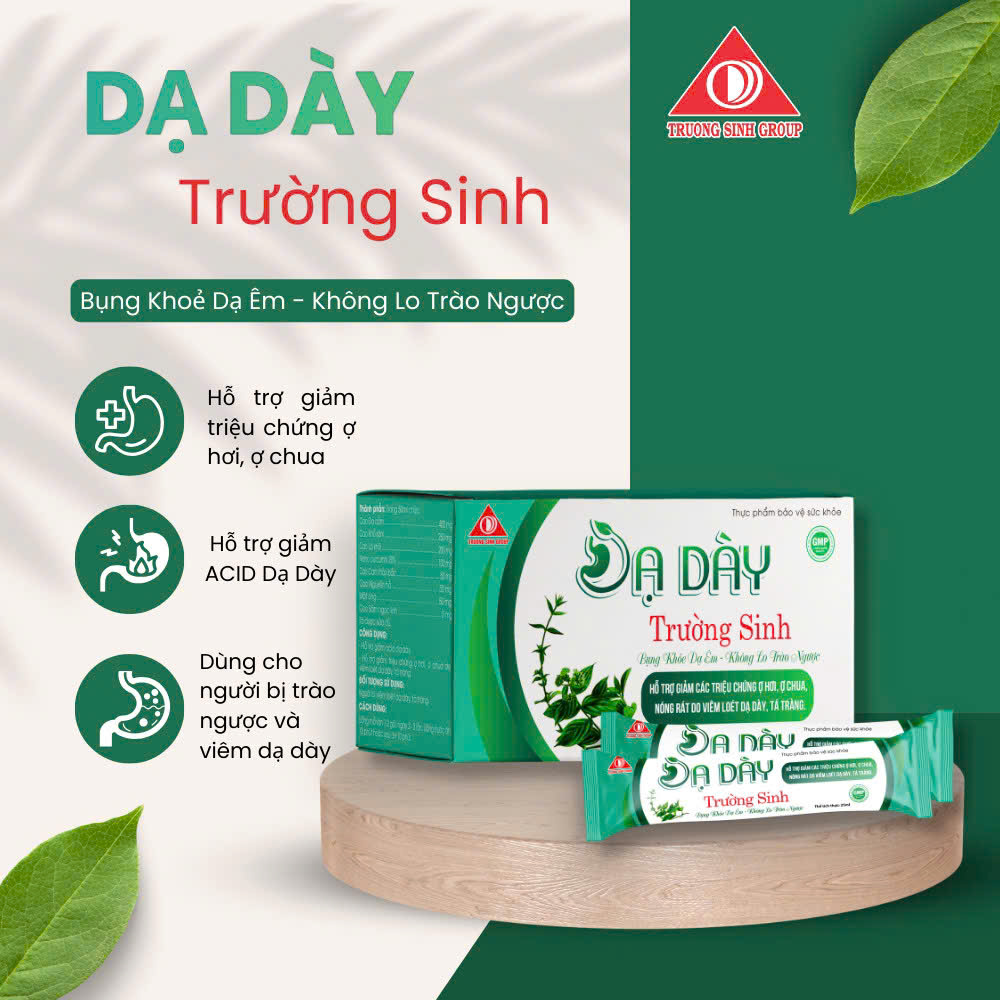 Dạ dày trường sinh - Giảm ợ chua, ợ hơi, trào ngược