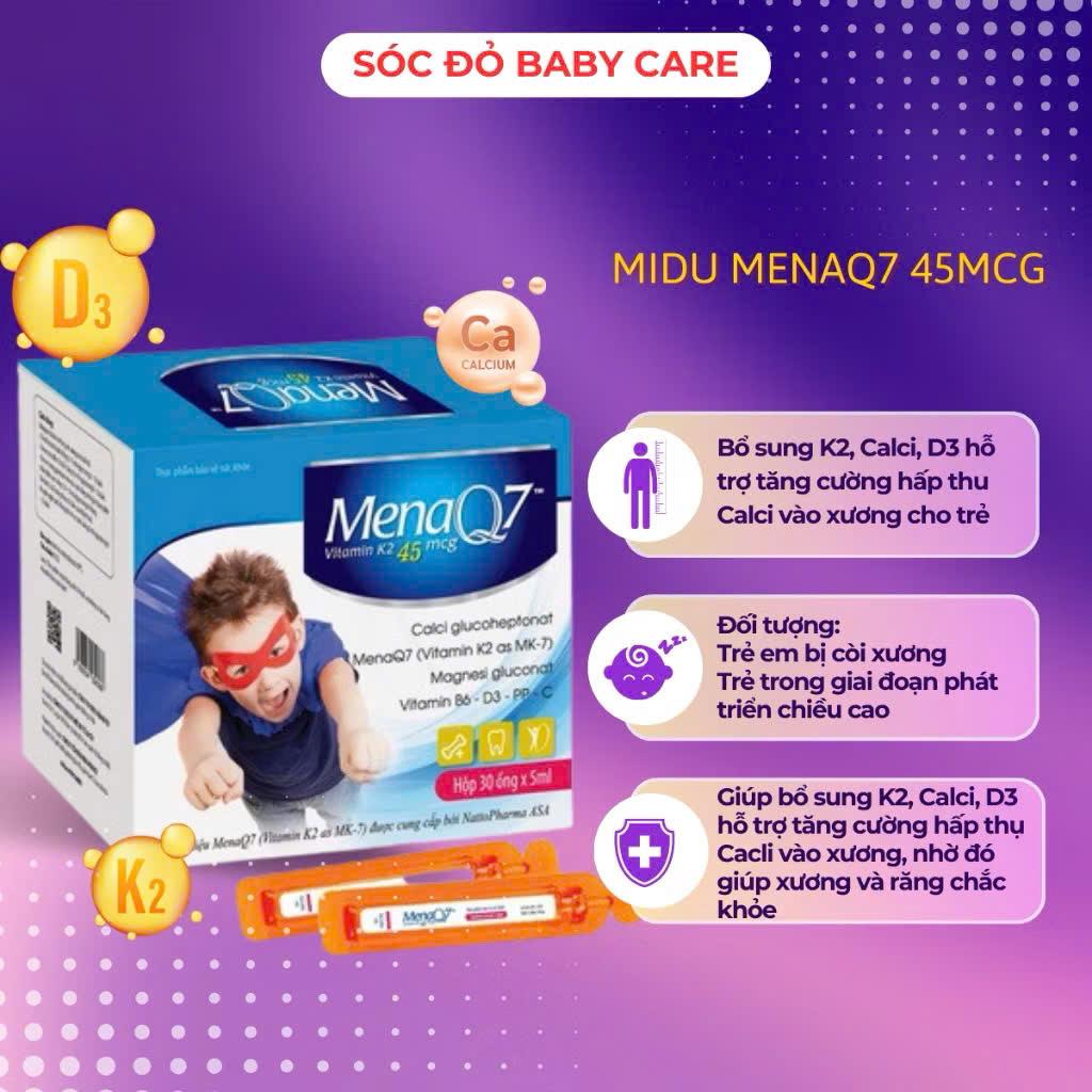 Vitamin K2D3 Midu MenaQ7 45mcg (dạng ống)